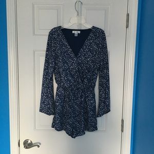 Navy Blue Floral Arizona Romper